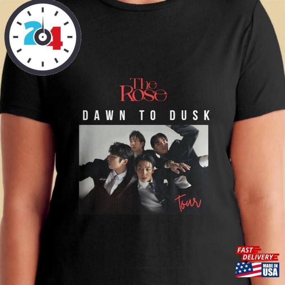 The Rose Dusk To Dawn Tour Tee Retro Band Music Concert Unisex Classic T-Shirt
